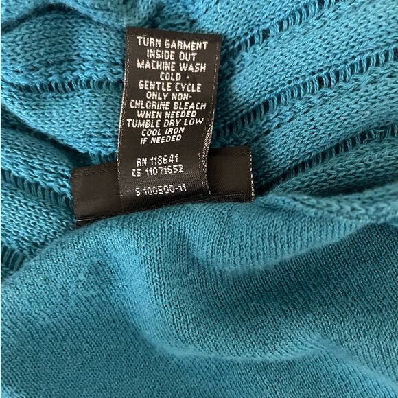 Lane‎ Bryant Women Tunic Cardigan Sweater 18/20 Teal Open Front Casual Office - Picture 8 of 9